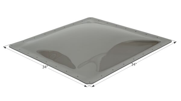 Icon Smoke Square RV Skylight, 30x30 Opening
