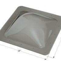 Icon Smoke Square RV Skylight, 14x14 Opening
