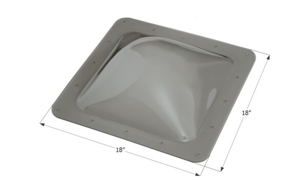 Icon Smoke Square RV Skylight, 14x14 Opening