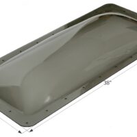 Icon Smoke Rectangular RV Skylight, 34x14 Opening