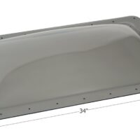 Icon Rectangular Skylight, 30 x 18 in., Smoke