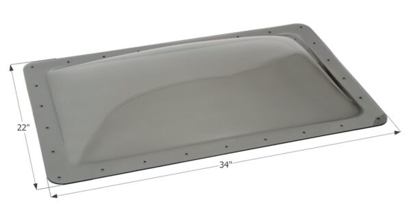 Icon Rectangular Skylight, 30 x 18 in., Smoke