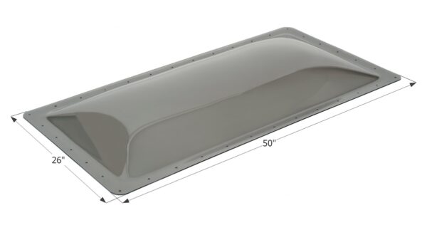 Icon Rectangular Skylight, 46 x 22 in., Smoke