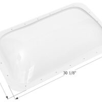 Icon White Rectangular Skylight, 27x15-3/4 in. Opening, 5-1/2 in. Tall