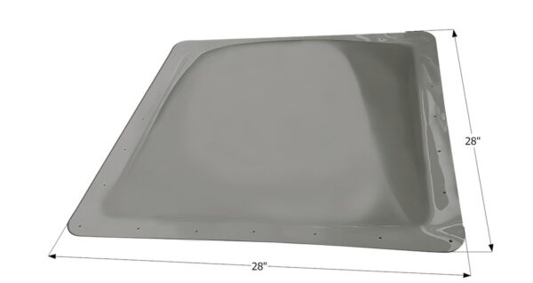 Icon Smoke Square Skylight, 24x24 in. Opening, 5 in. Tall