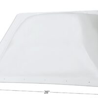 Icon White Square Skylight, 24x24 in. Opening, 5 in. Tall