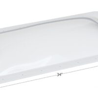 Icon White Rectangular Skylight, 30x14 in. Opening, 4 in. Tall