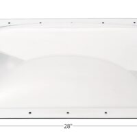 Icon Clear Rectangular Skylight, 24x18 in. Opening, 4 in. Tall
