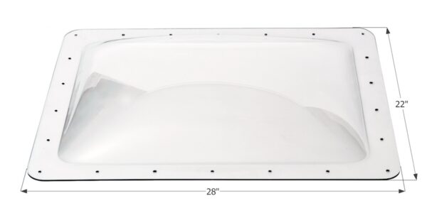 Icon Clear Rectangular Skylight, 24x18 in. Opening, 4 in. Tall