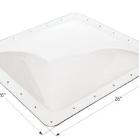 Icon Clear Square Skylight, 22x22 in. Opening, 4 in. Tall