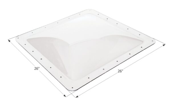 Icon Clear Square Skylight, 22x22 in. Opening, 4 in. Tall