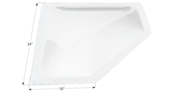 Icon Neo-Angle Skylight, 30 x 13 Inch Opening, 4 Inch Bubble, White