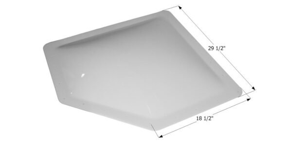 Icon RV Skylight Dome 25-1/4x14-1/2 Inch Neo-Angle, White, 4 Inch