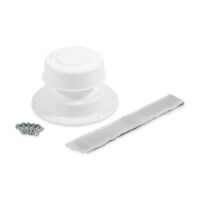 Camco Sewer Vent 1 to 2-3/8 Inch Pipe, Polar White Complete Kit