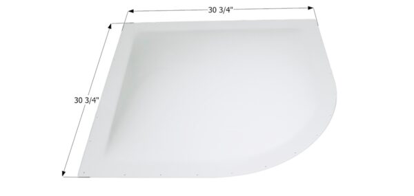 Icon White Neo-Angle RV Skylight, 26x26 inch Opening