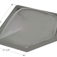 Icon RV Skylight Smoke Neo-Angle 24x14.25 Opening, 7-inch Dome