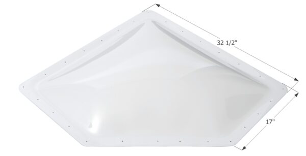 Icon RV Skylight White Neo-Angle 14x14 Opening, 4-inch Dome