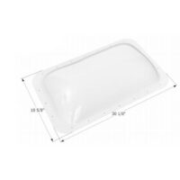 Icon RV Skylight Clear Rectangular 27x15.75 Opening, 5.5-inch Dome