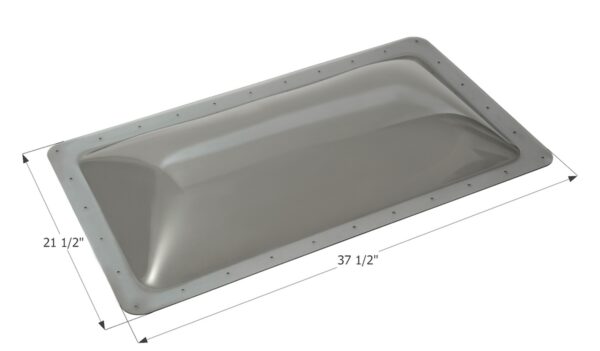 Icon RV Skylight Smoke Rectangular 33.5x17.5 Opening, 4-inch Dome