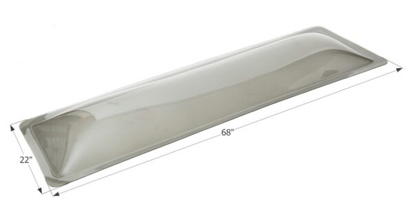 Icon RV Skylight Smoke Rectangular 64x18 Opening, 4-inch Dome