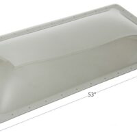 Icon RV Skylight Smoke Rectangular 49x26 Opening, 5-inch Dome