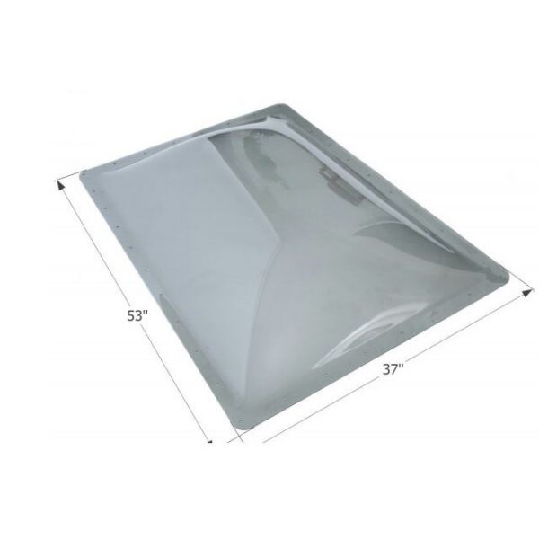 Icon RV Skylight Clear Rectangular 49x33 Opening, 4.5-inch Dome