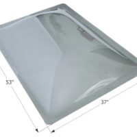 Icon RV Skylight Smoke Rectangular 49x33 Opening, 4.5-inch Dome