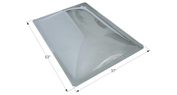 Icon RV Skylight Smoke Rectangular 49x33 Opening, 4.5-inch Dome