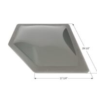 Icon RV Skylight Smoke Neo-Angle 25.25x14.5 Opening, 4-inch Dome