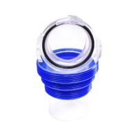 Duraflex 90-Degree Street Elbow Sewer Adapter, 3-1/2 Inch, Clear