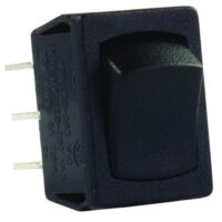JR Products DPDT Rocker Switch, On-On, 10-16A, Black