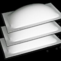 Specialty Recreation Skylights, Set of 3, 14 x 22 Inch, White, 5 Inch Domes