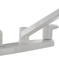 Phoenix Products 8 Inch Kitchen Faucet, Low Arc, White