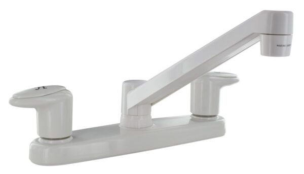 Phoenix Products 8 Inch Kitchen Faucet, Low Arc, White