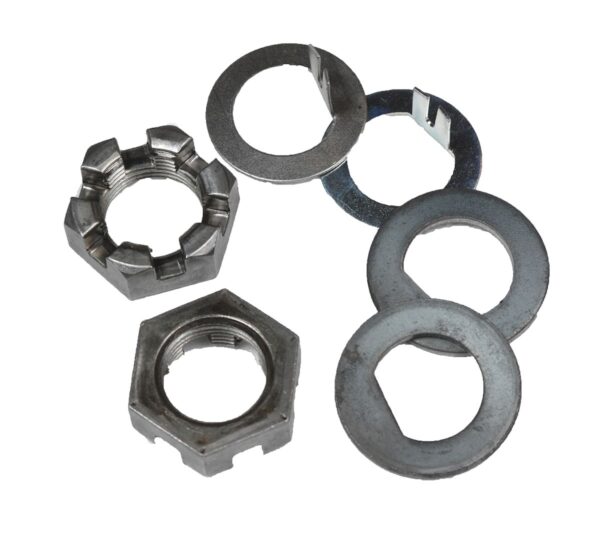 AP Products Slotted Spindle Nuts, Set of 2 with Washers
