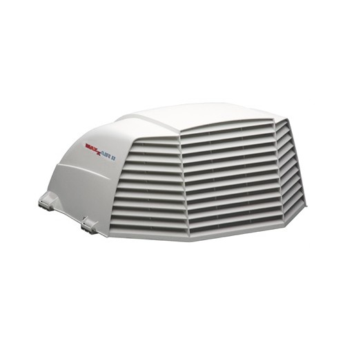 MaxxAir II Roof Vent Cover, 14 x 14 Inch, Dome, Three-Sided Vented, White