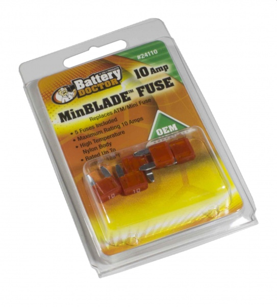 WirthCo 10 Amp Red Blade ATM Mini Fuse, Pack of 5