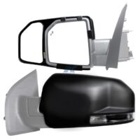 K-Source Add-On Towing Mirror Set with Turn Signal, Electric, Black, 3-7/8" x 6-3/4"