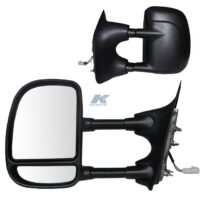 K-Source Power Towing Mirror, 3-1/2 in Extension, 21-1/2 in Extended Width, Single