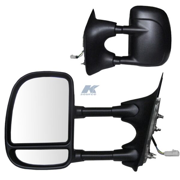 K-Source Power Towing Mirror, 3-1/2 in Extension, 21-1/2 in Extended Width, Single