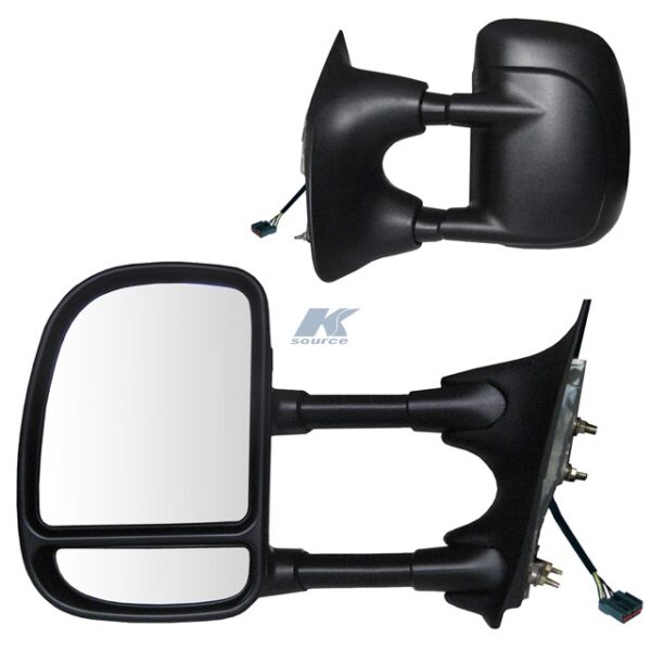 K-Source Power Heated Towing Mirror, 3-1/2 in Extension, 21-1/2 in Extended Width, Single