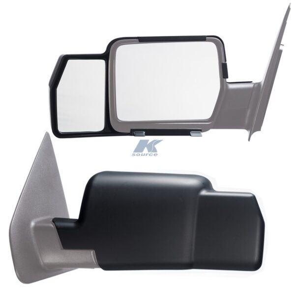 K-Source Towing Mirror Add-On Pair, 4-1/8 x 6 in, Manual, Black