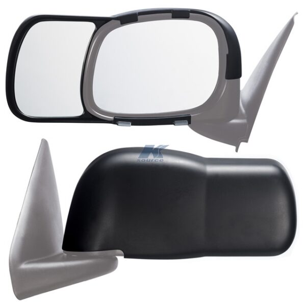 K-Source Towing Mirror Add-On Pair, 4-1/2 x 6-1/4 in, Manual, Black