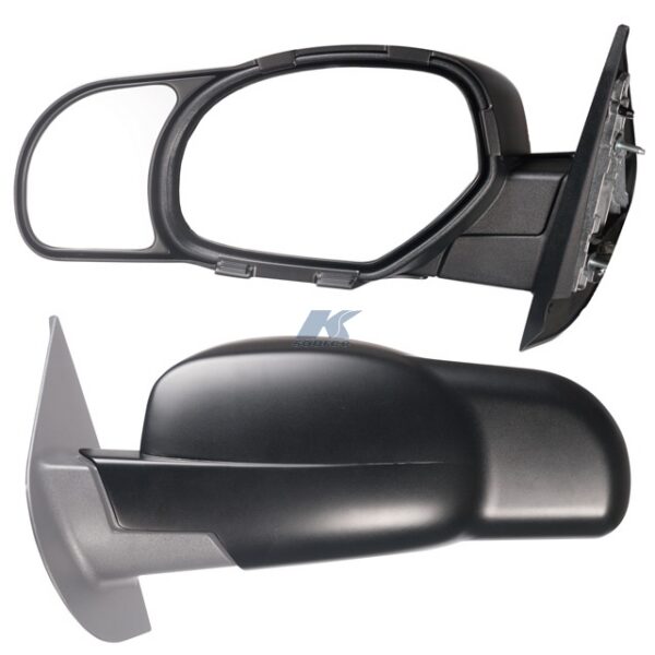 K-Source Add-On Towing Mirror Pair, 4-3/4 x 5-1/2 in, Manual, Black