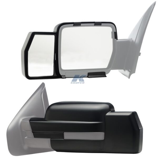 K-Source Add-On Towing Mirror Pair, 4-1/8 x 6 in, Manual, Black