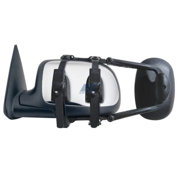 K-Source Oval Add-On Towing Mirror, 5-1/8 x 7-3/4 in, Portrait, Manual, Single, Black