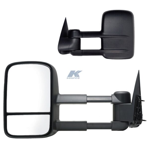 K-Source Manual Folding Tow Mirror Set, 6-7/8 by 11 Inch Glass, 22 Inch Extended