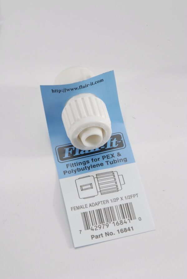 Elkhart Supply 1/2 Inch Compression to Female Thread Adapter, White