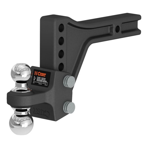 CURT Dual Ball Hitch Mount, 2 Inch Receiver, 15,000 lb GTW
