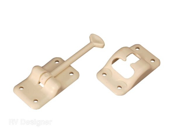 RV Designer Plastic T-Style Door Holder, 3.5 Inch, Colonial White
